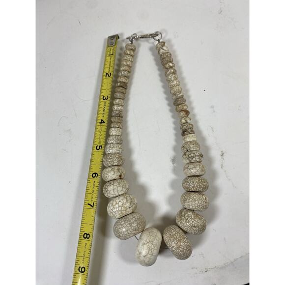 Native American Handmade Magnesite Necklace Stone Beads - Picture 5 of 5